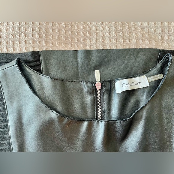 👗 CK Faux Leather Bodycon Dress - Picture 9 of 9